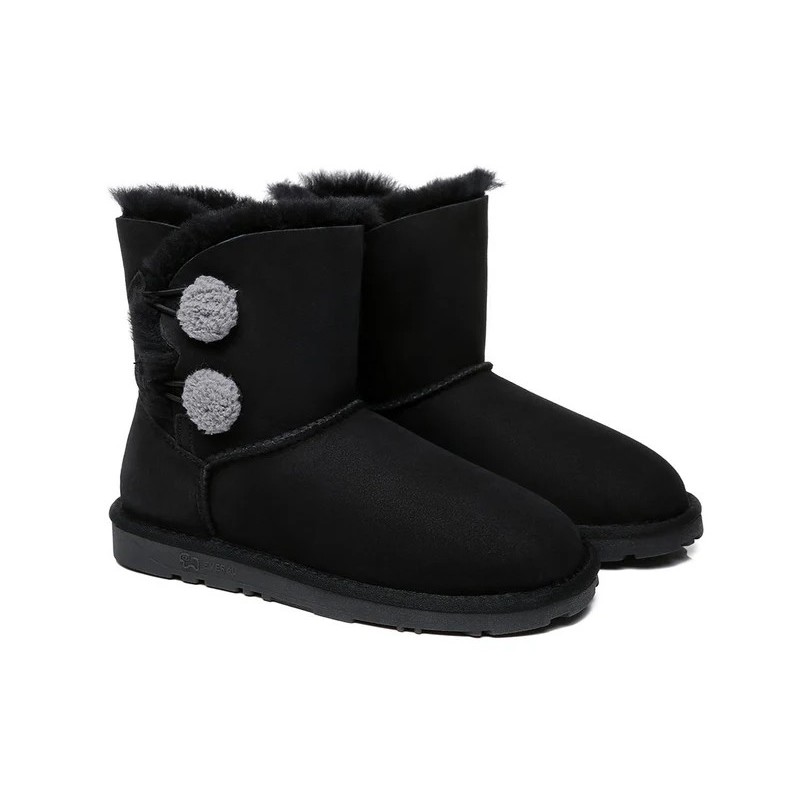 Ugg bottes Mini Espina en laine de mouton à double boucle marron
