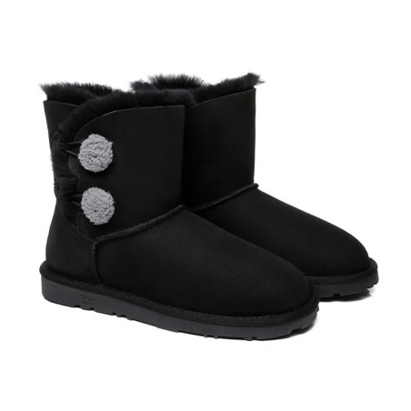 Ugg bottes Mini Espina en laine de mouton à double boucle marron