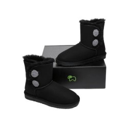 Ugg bottes Mini Espina en laine de mouton à double boucle marron