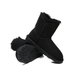 Ugg bottes Mini Espina en laine de mouton à double boucle marron