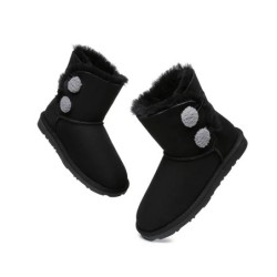 Ugg bottes Mini Espina en laine de mouton à double boucle marron
