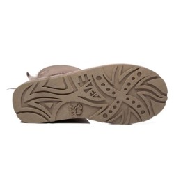 Ugg bottes en peau de mouton Mini arc arrière simple Aube rose