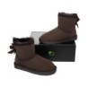 Ugg bottes en peau de mouton Mini arc arrière simple chocolat