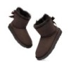 Ugg bottes en peau de mouton Mini arc arrière simple chocolat