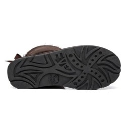 Ugg bottes en peau de mouton Mini arc arrière simple chocolat
