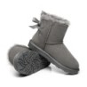 Ugg bottes en peau de mouton Mini arc arrière simple gris