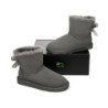 Ugg bottes en peau de mouton Mini arc arrière simple gris