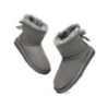 Ugg bottes en peau de mouton Mini arc arrière simple gris
