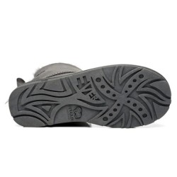 Ugg bottes en peau de mouton Mini arc arrière simple gris
