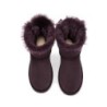 Ugg bottes en peau de mouton Mini arc arrière simple raisin sec