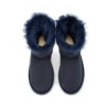 Ugg bottes en peau de mouton Mini arc arrière simple bleu marine