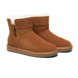 Ugg bottes femmes en peau de mouton laine zip cheville Malena