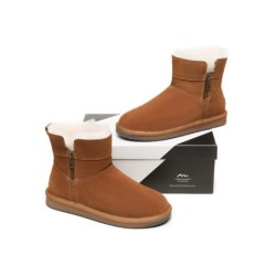 Ugg bottes femmes en peau de mouton laine zip cheville Malena
