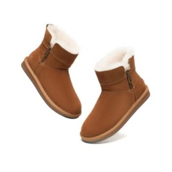 Ugg bottes femmes en peau de mouton laine zip cheville Malena