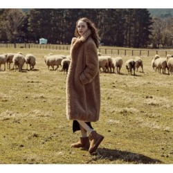 Ugg peau de mouton laine cheville Mini classique marron