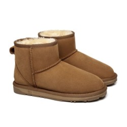 Ugg peau de mouton laine cheville Mini classique marron
