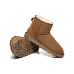 Ugg peau de mouton laine cheville Mini classique marron
