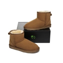 Ugg peau de mouton laine cheville Mini classique marron