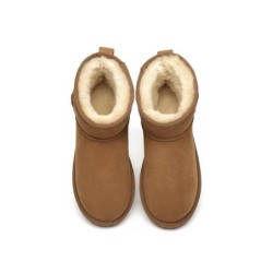 Ugg peau de mouton laine cheville Mini classique marron