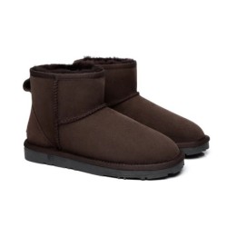 Ugg peau de mouton laine cheville Mini classique chocolat