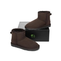 Ugg peau de mouton laine cheville Mini classique chocolat