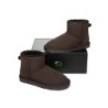 Ugg peau de mouton laine cheville Mini classique chocolat