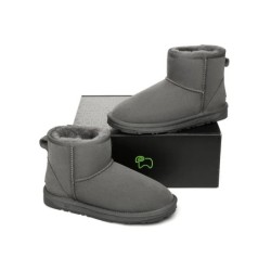 Ugg peau de mouton laine cheville Mini classique gris