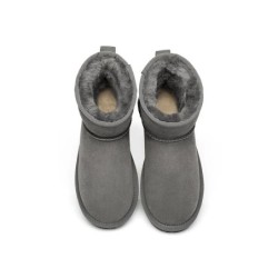 Ugg peau de mouton laine cheville Mini classique gris