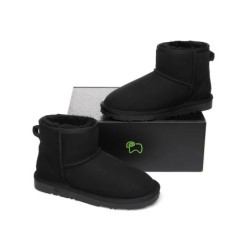Ugg peau de mouton laine cheville Mini classique Noir