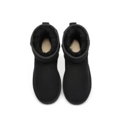 Ugg peau de mouton laine cheville Mini classique Noir