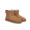 Ugg bottes agneau laine cheville Mini classique en daim Châtaigne