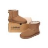 Ugg bottes agneau laine cheville Mini classique en daim Châtaigne