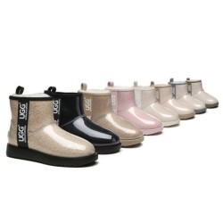 Ugg bottes transparent imperméable revêtement en laine classique Crème