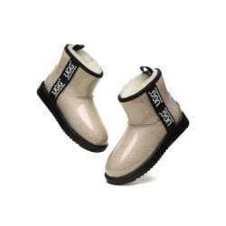Ugg bottes transparent imperméable revêtement en laine classique Crème