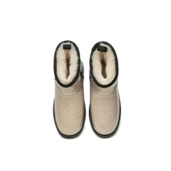Ugg bottes transparent imperméable revêtement en laine classique Crème