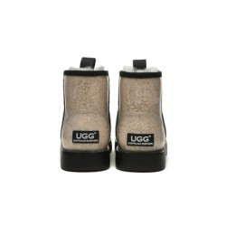 Ugg bottes transparent imperméable revêtement en laine classique Crème