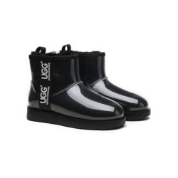 Ugg bottes transparent imperméable revêtement en laine classique noir