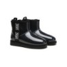 Ugg bottes transparent imperméable revêtement en laine classique noir