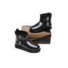 Ugg bottes transparent imperméable revêtement en laine classique noir