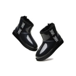 Ugg bottes transparent imperméable revêtement en laine classique noir