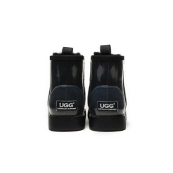 Ugg bottes transparent imperméable revêtement en laine classique noir