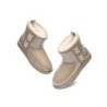 Ugg bottes transparent imperméable revêtement en laine classique marron