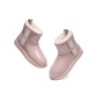 Ugg bottes transparent imperméable revêtement en laine classique rose