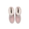 Ugg bottes transparent imperméable revêtement en laine classique rose