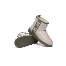 Ugg bottes transparent imperméable revêtement en laine classique crème / caribou