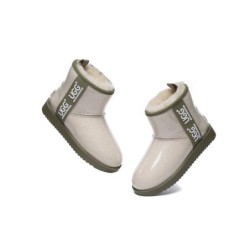 Ugg bottes transparent imperméable revêtement en laine classique crème / caribou