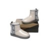 Ugg bottes transparent imperméable revêtement en laine classique crème grise