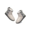 Ugg bottes transparent imperméable revêtement en laine classique crème grise