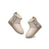 Ugg bottes transparent imperméable revêtement en laine classique crème marron