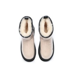 Ugg bottes imperméable en laine enduite plate forme classique crème